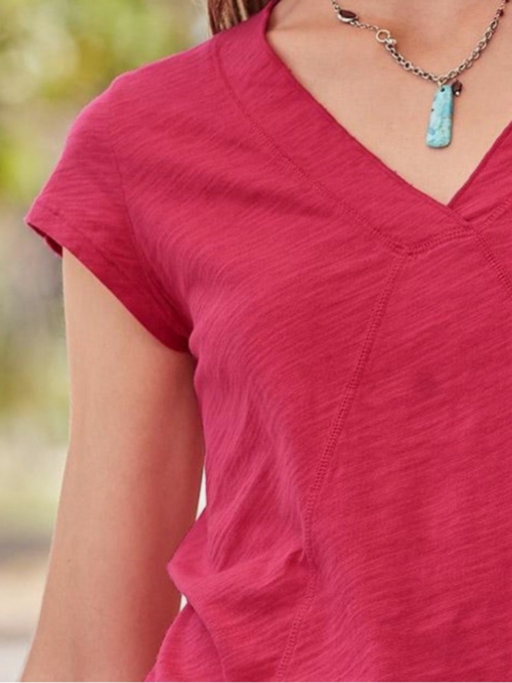 Like New! Sundance Mod-o-doc “Everyday Essential Tee” in Raspberry (L) - Picture 2 of 6
